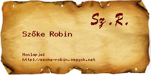 Szőke Robin névjegykártya