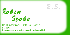 robin szoke business card